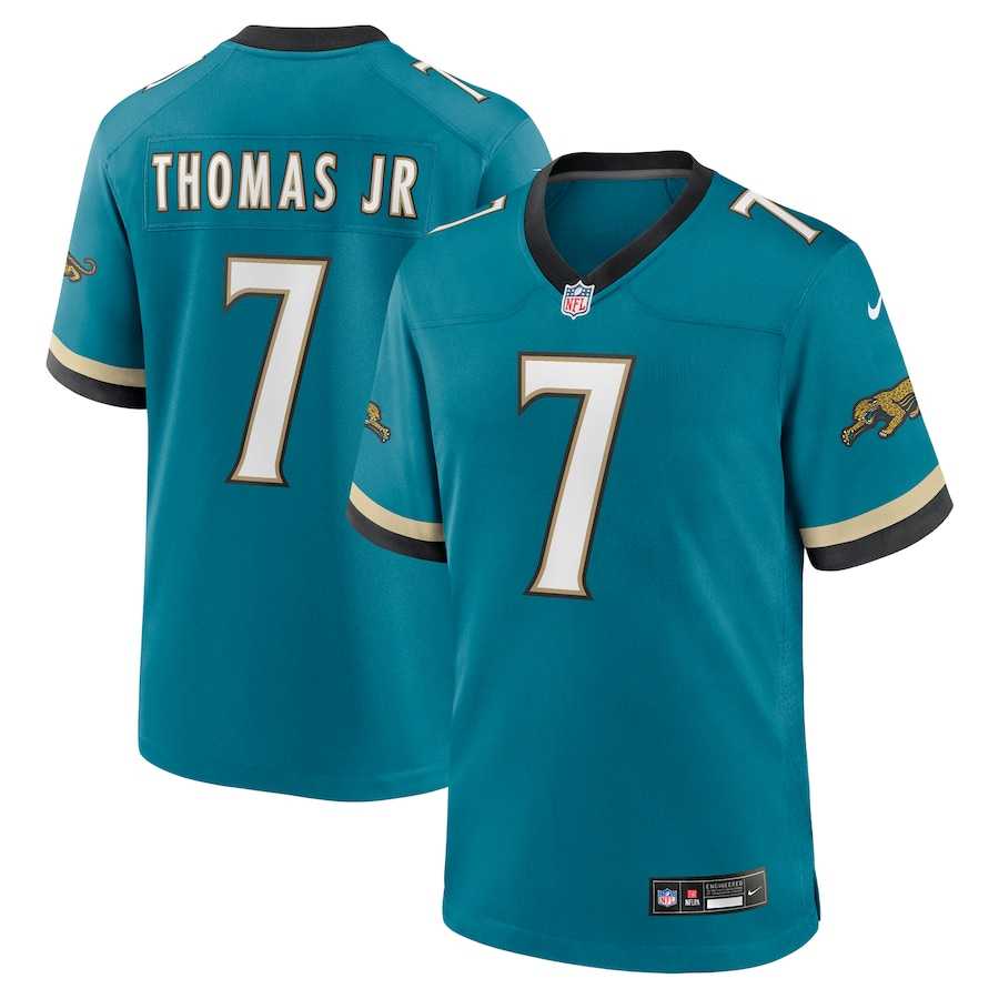 Men & Women & Youth Jacksonville Jaguars #7 Brian Thomas Jr Teal 2024 F.U.S.E. Prowler Throwback Vapor Limited Football Stitched Jersey